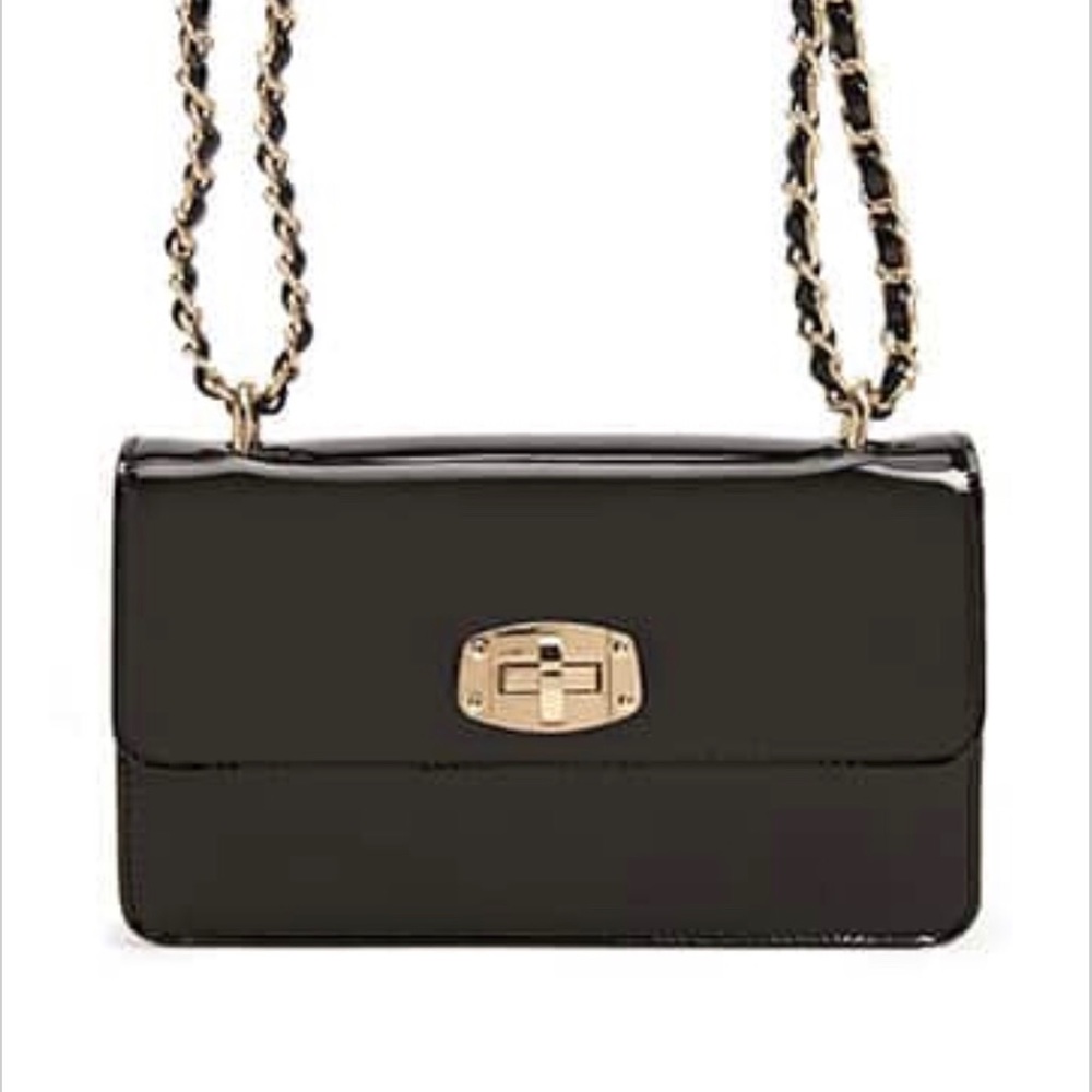 Faux Patent leather crossbody bag